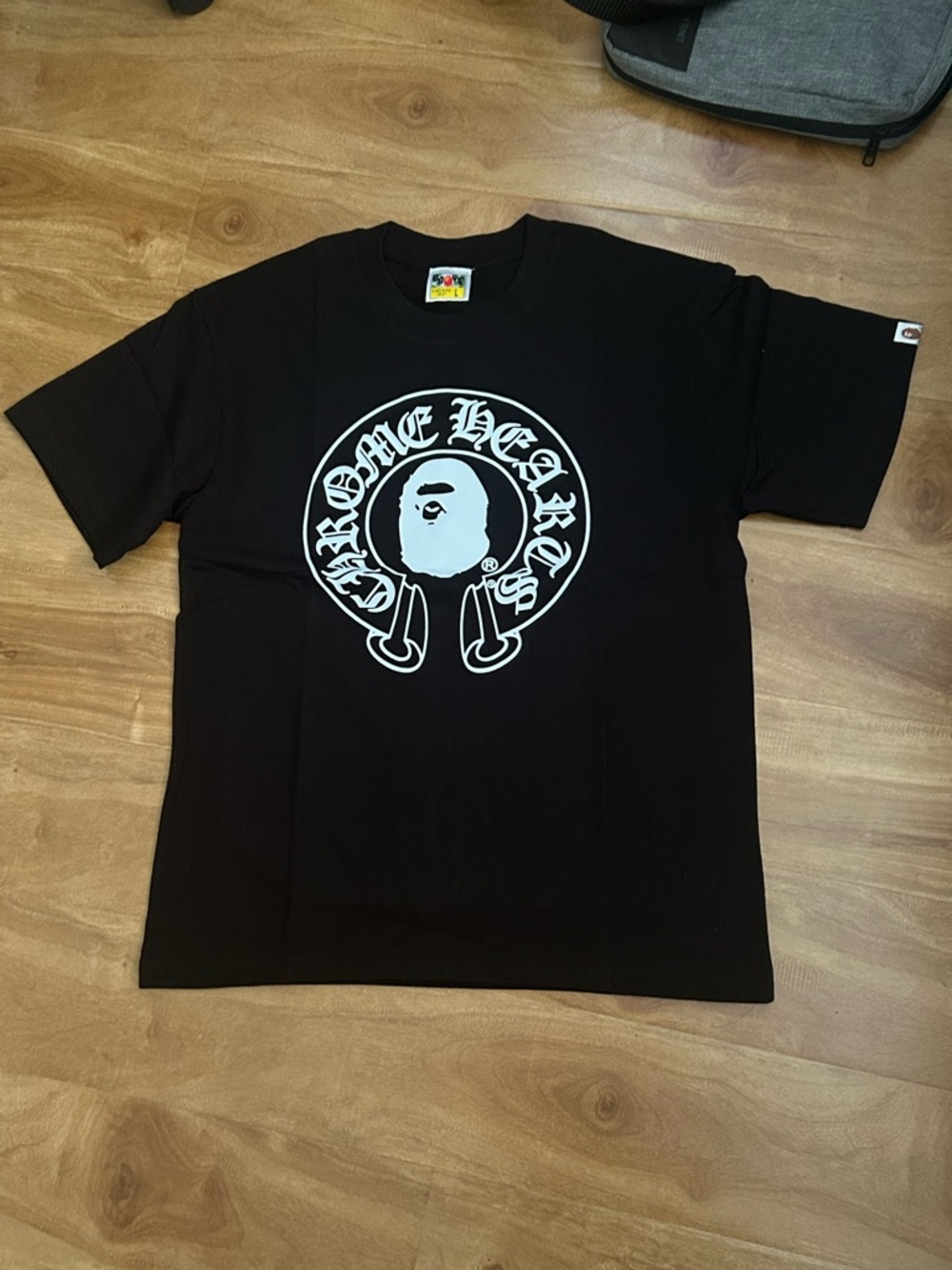 Chrome Hearts Black T-Shirt with White Graphic Logo